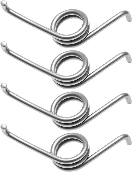 Visserij Reel Onderdelen - Spinning - Langdurige Lente - Reparatie - Vissen Accessoires - Compatibel - 4Pcs - Zilver van Merkloos