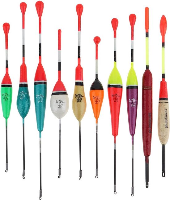 Vissersfloat en dobber - Houten slip met veer voor het vangen van forel en andere vissen
