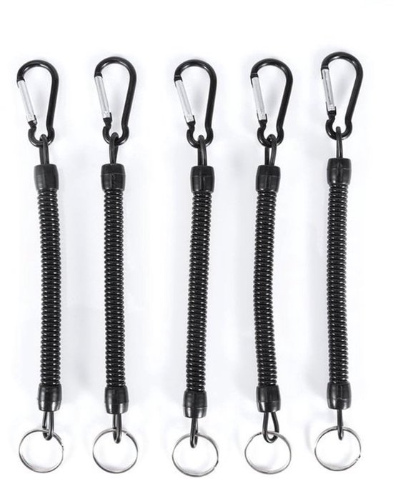 - Visserslijn - Multifunctionele Visgereedschap - Zwart - Tackle Ropes - Handig voor Vissen en Kamperen - 5 Stuks