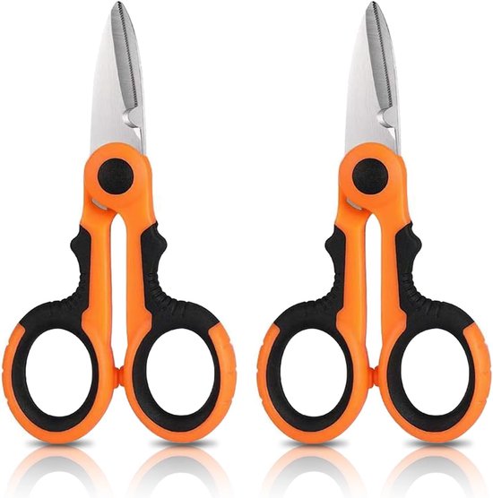 Vissersschaar 2 Pcs - RVS met titanium coating - Ergonomisch handvat - Perfect voor professioneel vissen - ShopVlot