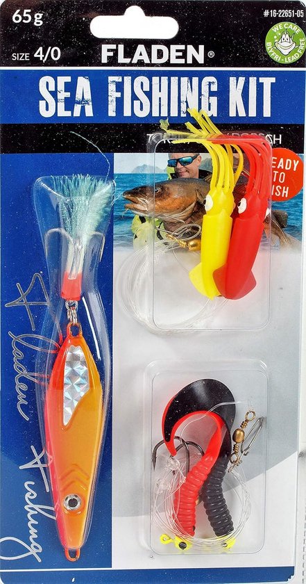Visset Pilker - Zeevis Set - Zeevissen - Loodvrije Pilker - 65g Haak 4/0 - Rood