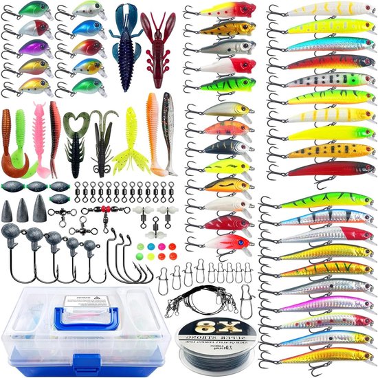 Visset Snoekbaars Wobblers - Aas Set Vissen - Vissen Vangen - 271 Delige Set - 1.53 Kilogram - Zwart