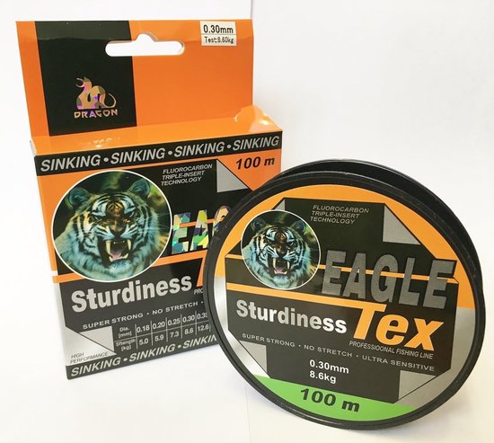 Vissnoer 100 meter - fluorocarbon - hoogwaardig - ideaal voor onopvallend vissen - ShopVlot