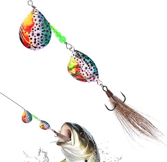 Visspinner Kunstaas - Zinkend Spinneraas - Baars Vissen - Lange Afstand Werpen - 11cm Lengte - Realistisch Glinsterend