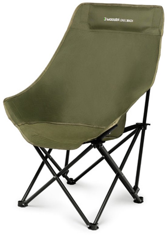 Visstoel kampingstoel Delphin WASABI LONGback