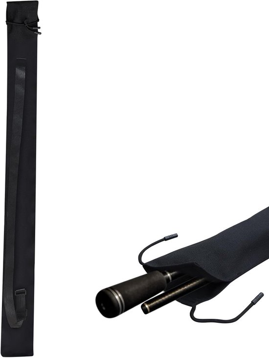 Visstoktas 130 cm voor 2-3 hengels, waterdichte nylon tas met verstelbare schouderband, stevige opslagoplossing voor outdoor vissen
