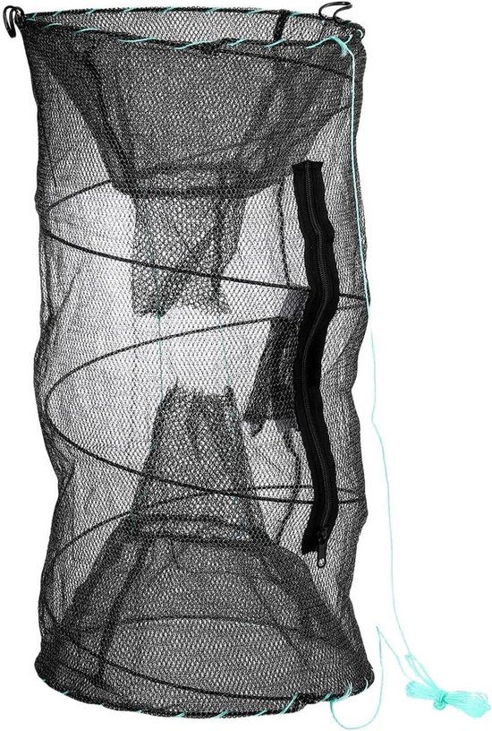 Visval Opvouwbaar - Aasvanger Schepnet - Vissen Vangen - Snel Zinkend Ontwerp - 30x60cm - Nylon