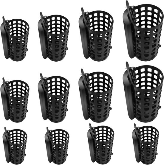 Visvoer Mandjes Set - 12 Stuks Metaal Voederkooien voor Vissen, Ideaal voor Vijver en Hengelsport Accessoires, Geschikt voor 10g-60g Voer