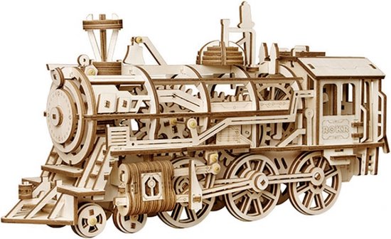 Vitafa Locomotief - Houtpuzzel - 3D Puzzel - Modelbouw - Trein - Hout - DIY van Vita