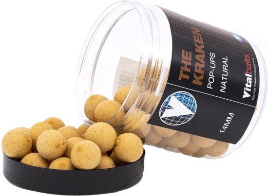 Vital Baits The Kraken Pop-ups Natural 14mm van Vita