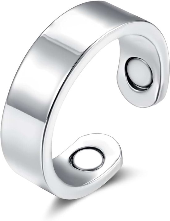 Vital Ring voor dames, magneetringen, huidvriendelijk, vitale ring met sterke magneten, verstelbare magneetring voor afvallen, beter slapen, tegen angst, uniseks, vitale ring met geschenkdoos