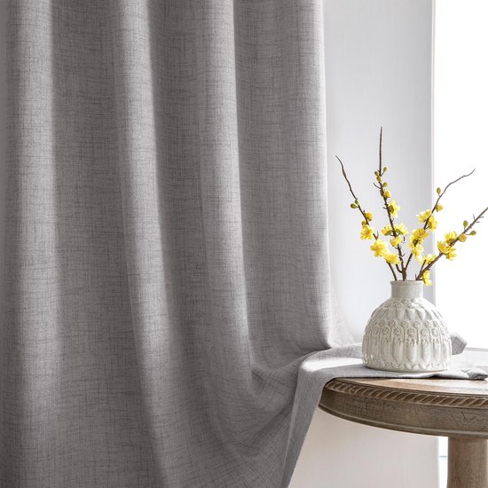 Vitrages voor woonkamer, vitrage voor railsysteem, hemelsblauw, 260 x 140 cm (h x b), 2-delige set