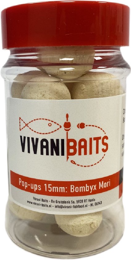 Vivani Baits 15mm Pop-ups Wit 100ML Krilly Garlic van Vivani Baits