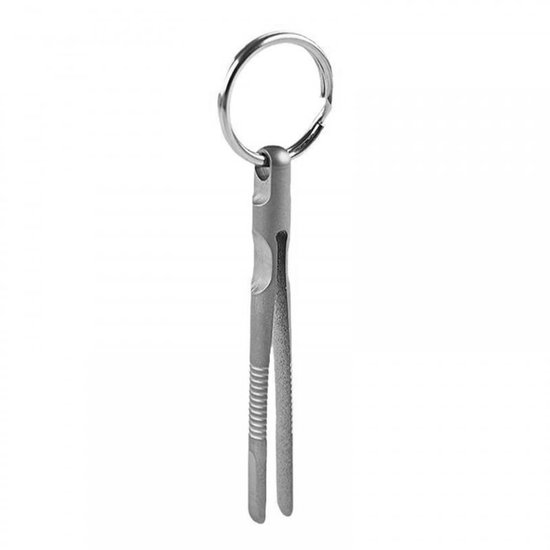 VLEMICO- Sleutelhangertang Lichtgewicht - TC4 Titanium Legering - Duurzaam - Compact - Draagbaar - 3 Stuks - Sleutelhanger