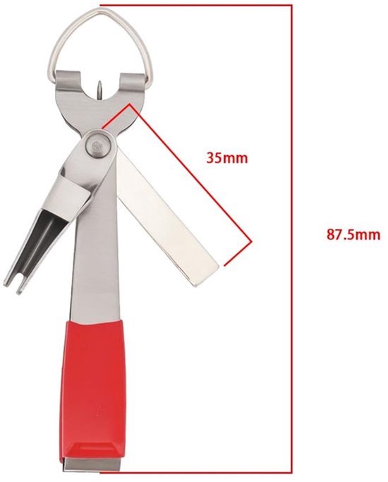Vlieglijn Knipper Multifunctioneel - Knoopbindingsgereedschap - Vissende Gereedschap - Draagbaar - Antislip Handgreep - Roestvrij Staal + ABS - Vissersgereedschap