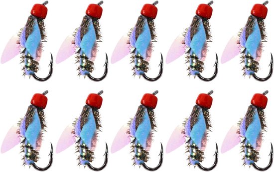 Vliegvissen Haken, Vlieghaak | Lures Trout Spinners Kit 10x Trout - Realistisch Ontwerp, Aas Gereedschap, Korte Schacht Haken, Visvanger Prikkeldraad Voor Kousen