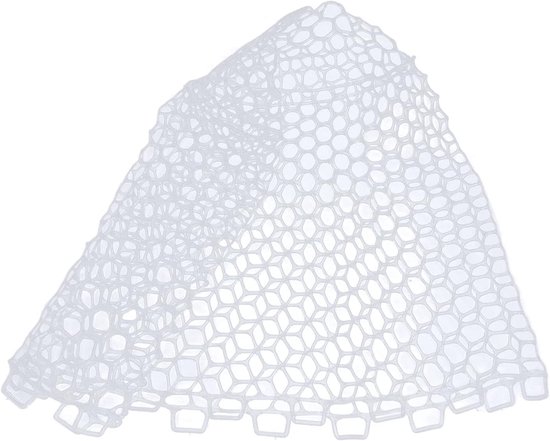 Vliegvissen Schepnet - Forel Net - Vangen en Loslaten - Zacht Rubber Mesh - 32cm - Helder Wit