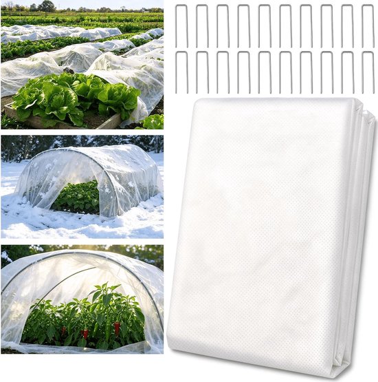 Vlies voor planten, vorstbescherming 2x5 meter