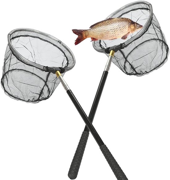 Vlindernet Schepnet - Telescopisch Net - Vissen Vangen - Verstelbare Lengte - Tot 151 cm - Zwart