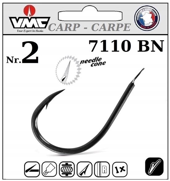 VMC Carp Strong Haken 7110 BN Vanadium - Maat 2 (10 stuks) van VMC