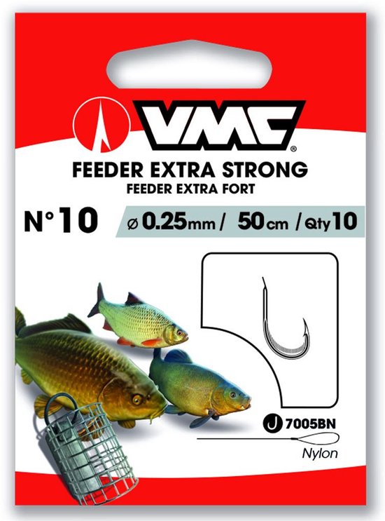 VMC Feeder Extra Stong Gemonteerde Onderlijnen H12 0.22mm 50cm