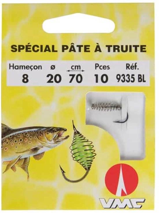 VMC Forel Onderlijnen Met Deeghaak H8 0.20mm 70cm