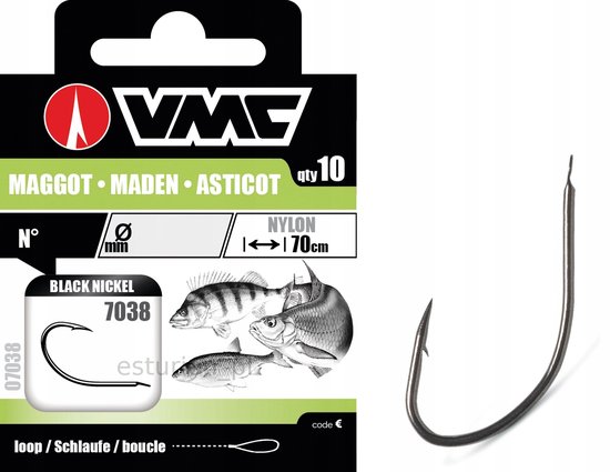 VMC Haken Maat 14 - Kant-en-klare Onderlijnen voor Maggot Vissen van Merkloos