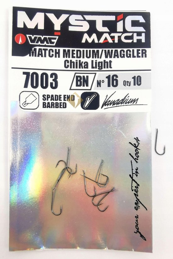 VMC Match Haken 7003 Chika Light Maat 16 - 10 Stuks van VMC