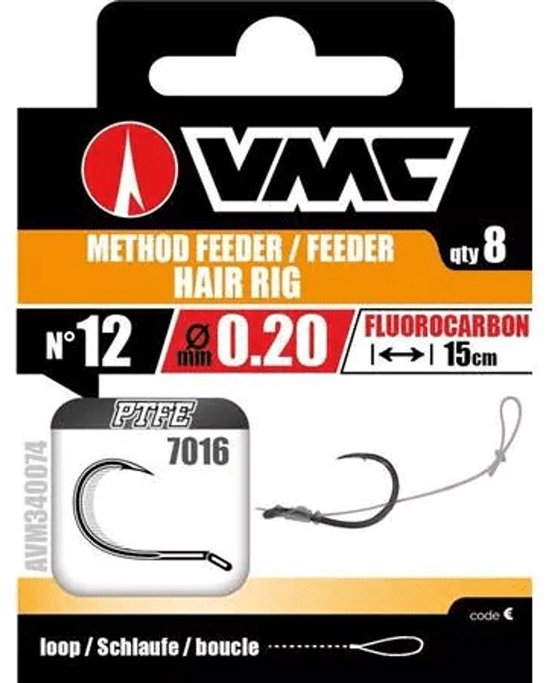 VMC Method Feeder Hair Rig 7016BNT H10 0.20mm 15cm