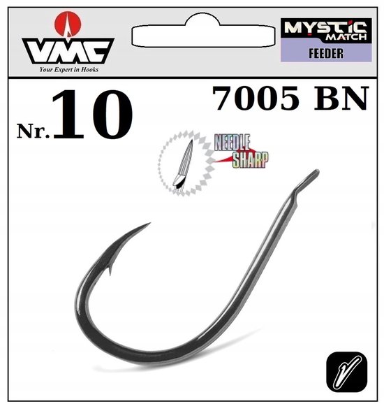 VMC Mystic Match Feeder Haken 7005 BN Maat 10 - 10 Stuks van VMC