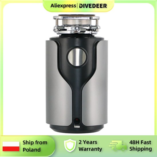 Voedselafvalverwijderaar - Air Switch Grijs - 560 W - 1200 ml Maalkamer - RVS - Keukenapparatuur