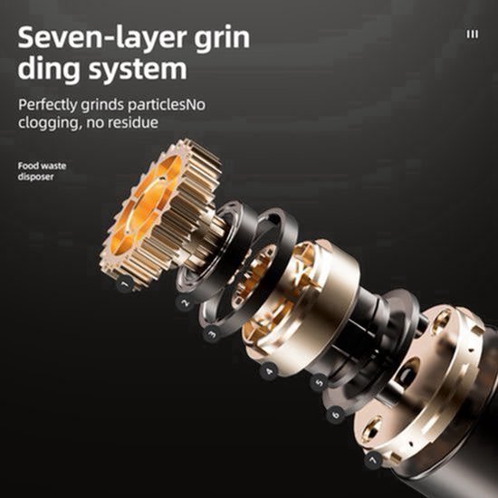 Voedselafvalverwijderaar - Air Switch Grijs - 560 W - 1200 ml Maalkamer - RVS - Keukenapparatuur