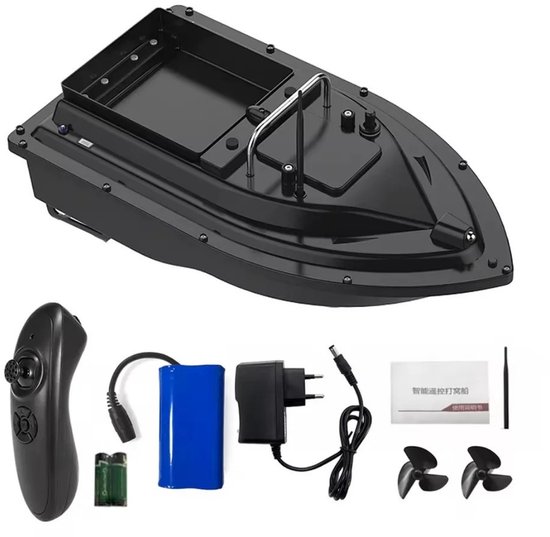 Voerboot - Bait Boat - Visvoerboot - Karper Vissen - Vissen - Met Afstandsbediening - 12000 mAh - Zwart