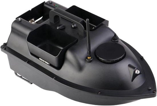 Voerboot met GPS - Visboot Afstandsbediend - Vissen met precisie - 500m bereik dieptemeter - 2kg laadvermogen - Zwart