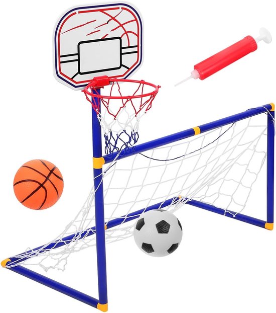 Voetbaldoel Basketbalhouder Voetbalnet voor Kinderen Voetbalnet Gegraven Basketbalmand voor Kinderen Draagbare Basketbalmand