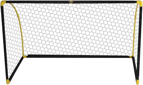 Voetbaldoel - Voetbal Goal 180 x 91 x 120 cm - Voetbalgoal Groot - Buitenspeelgoed voor Kinderen en Volwassenen - Opvouwbaar en Snelle Montage - Voetbal Training Doel - Zwart/Geel