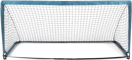 Voetbaldoel - Voetbal Goal 200 x 100 x 100 cm - Voetbalgoal Groot 1.5KG - Makkelijk te Verplaatsen - Buitenspeelgoed voor Kinderen en Volwassenen - Voetbal Training Doel - Metaal - Blauw