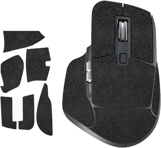 voor Logitech MX Master 3S Mouse Grip Tape, antislip zweetbestendige gaming grips, professionele precisie gesneden, zelfklevende tractiepads, zwart 1