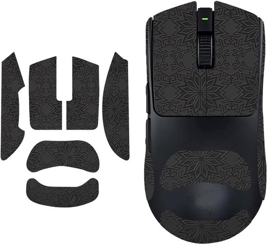 Voor Razer Viper V4 Pro Mouse Grip Tape, antislip zweetbestendige gaming grips, professionele precisie gesneden, zelfklevende tractiepads, zwart