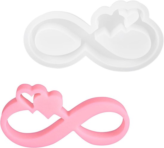 Vorm hart voor het modelleren van gipsverband, siliconen gietvormen voor gipskaarssokkel, gietvormen siliconen voor bruiloften, Moederdag en Valentijnsdag kaarshouder vorm (ribbon)