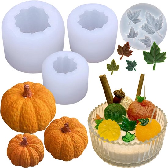 vorm, pompoenvorm, siliconen, herfstkaarsvorm, Thanksgiving siliconen