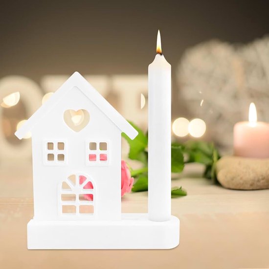 Vorm voor huis, kaarshouder, siliconen vorm met hartraam, siliconen vorm met sokkel, siliconen vorm huis met raam, voor sojawas, kaarsen, doe-het-zelfkaarsen, zeep, gips, handwerk