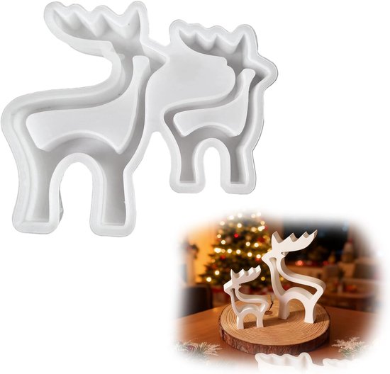 vormen gietvormen Kerstmis, gietvormen siliconen kerstdieren, gipsvormen voor het gieten van eland, gietvorm eland, siliconen vorm Kerstmis, kunsthandwerk en kerstdecoratie