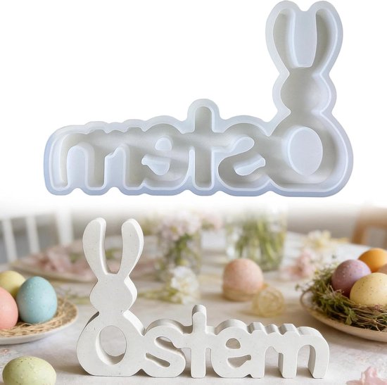 Vormen voor Pasen, gietvormen, gietvormen, siliconen gipsvormen om te gieten, siliconen mal voor doe-het-zelf kaarsen, zeep, handwerk, Pasen, decoratie, paasgeschenken, ornament, gips
