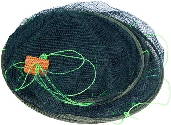 Vouwbaar Visnet - Krabbenval Garnalennet - Vissen Vangen - Duurzaam Nylon Materiaal - 80x80cm - Niet gespecificeerd