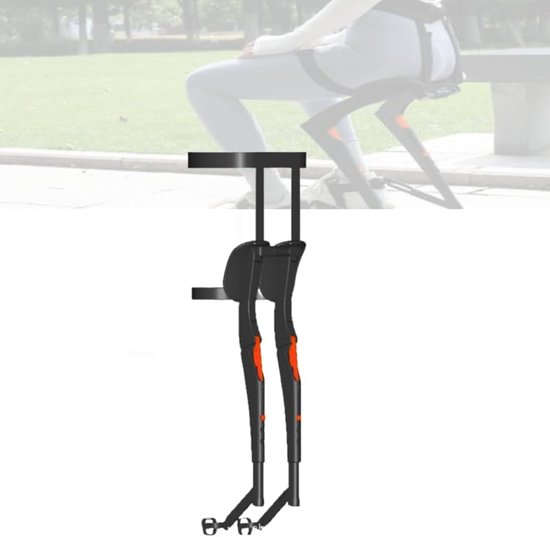 Vouwbare Kruk - Draagbare Exoskelet - Drijvende Stoel met 47-65cm Verstelbereik - Onzichtbare Magische Stoelen - Maximale Draagcapaciteit 150kg - Campingstoel voor Kamperen en Muziekfestivals