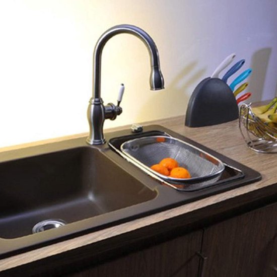 Vouwbare RVS Afvoerbak voor Keuken - Handig voor Fruit en Groenten, Veilig en Essentieel Keukengerei