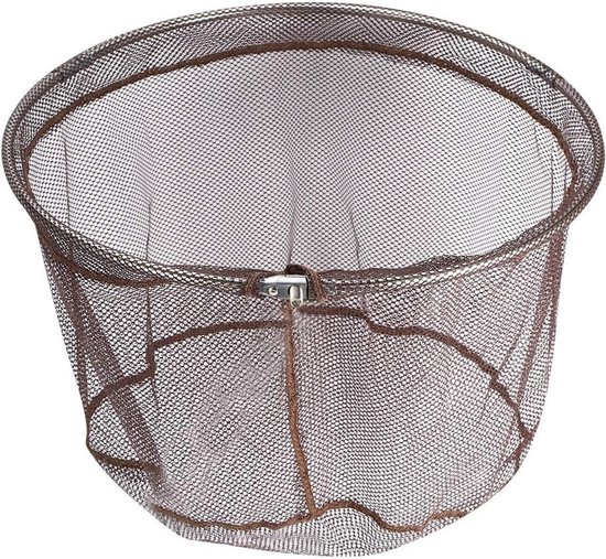 Vouwbare Visnetkop van 40 cm met Dichte Opening - RVS en Nylon, Ideaal voor Vissen en Hengelsport