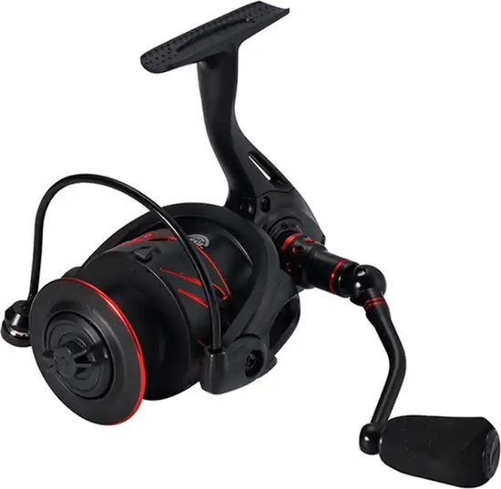 Vrijloopmolen tot 9kg - Karper, Forel, Baars molen - GS4000 Series - Zwart/Rood van Merkloos