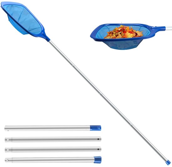 VT Goods - Pool Landing Net - Telescopische Hengel - Ruimtelijke besparing - 161 cm - Fijnmazig net - Ideaal voor zwembaden - Geschikt voor vijvers van Merkloos